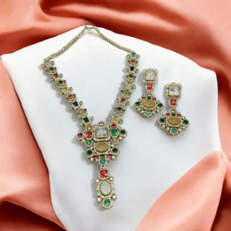 Multi Colour Heritage Necklace | Traditional Designer Jewellery