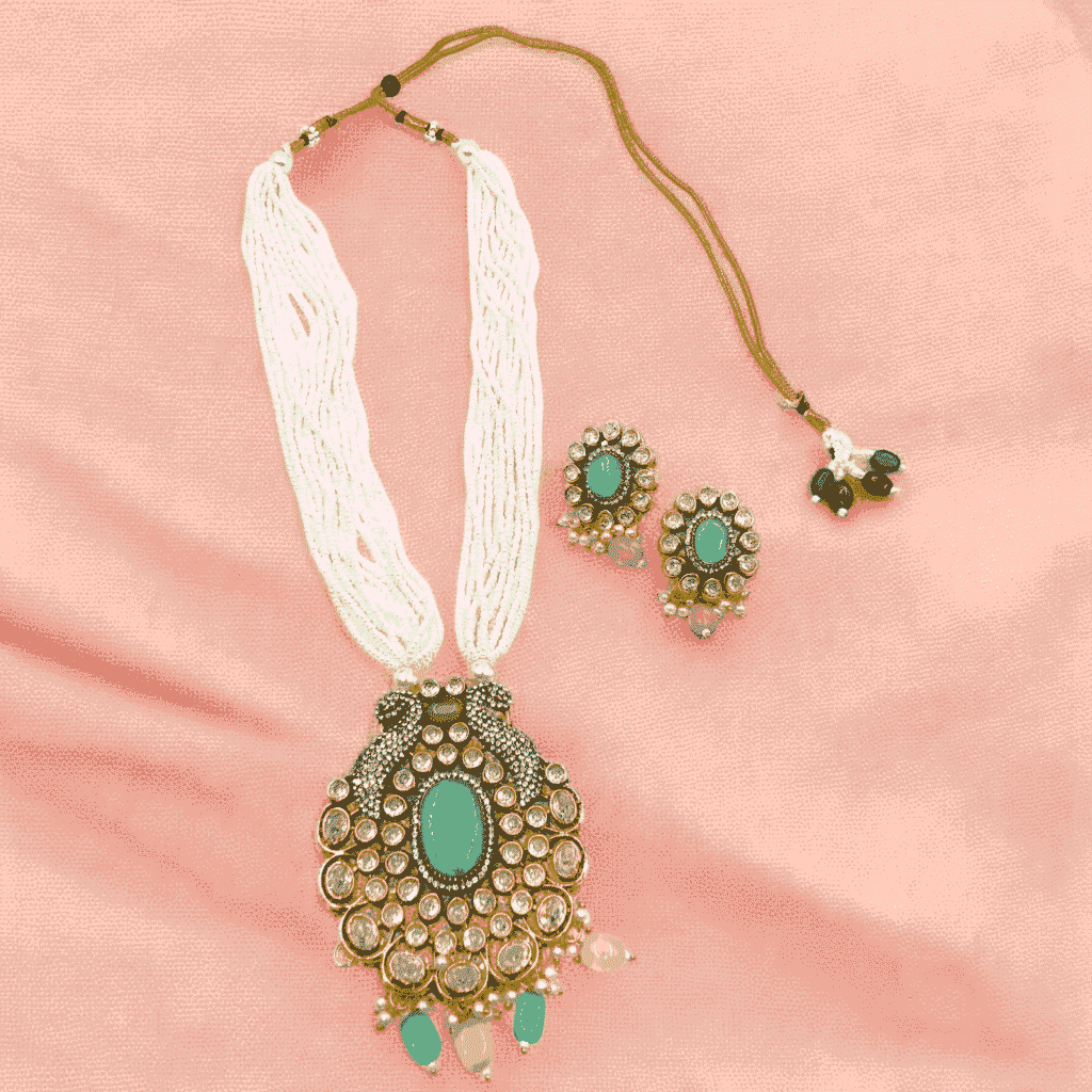 Multi Colour Long Necklace | Designer Ethnic Jewellery