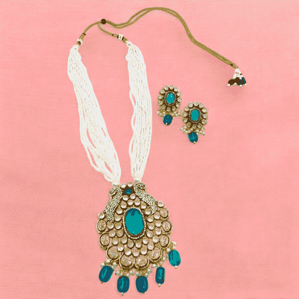 Mint Long Necklace | Elegant Statement Jewellery by Paramount Jewels
