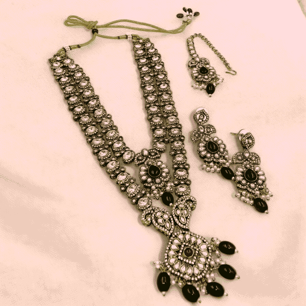 Blue Long Moissanite Necklace | Paramount Jewels