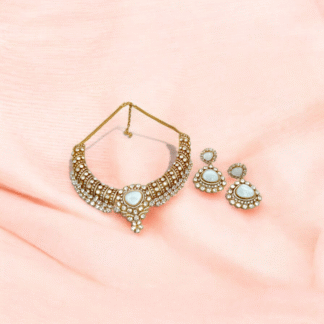 White AD Necklace | Elegant Bridal & Party Jewellery