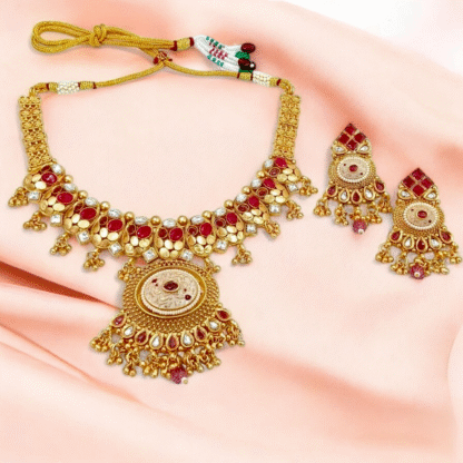 Golden Long Temple Necklace | Traditional South Indian Jewellery
