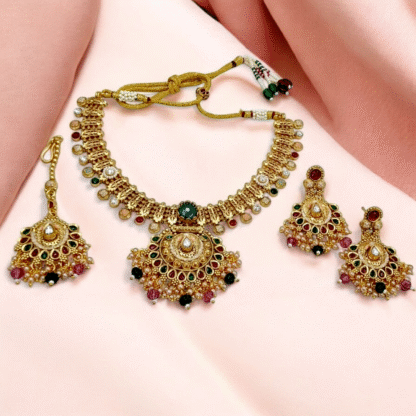 Golden Temple Necklace | Traditional South Indian Design