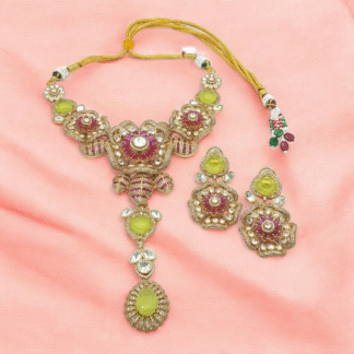 Multi Colour Moissanite Necklace | Radiant Luxury with a Vibrant Touch