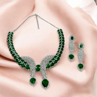Green AD Necklace | Elegant Party Wear Jewellery