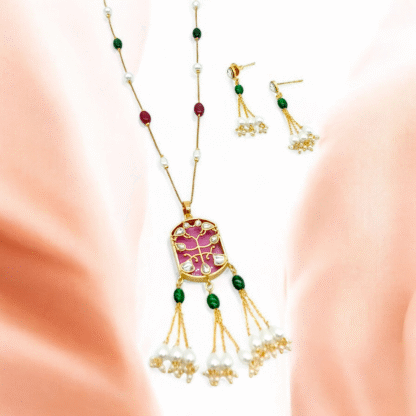Multi Color Pendant Set | Elegant Designer Jewellery