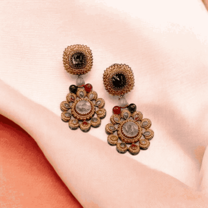 Multi Colour Heritage Earrings | Traditional Designer Jewellery