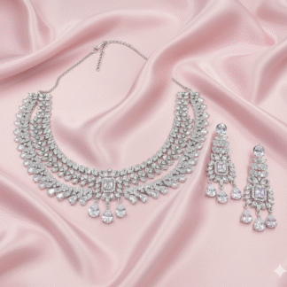 Diamond White Radiance AD Necklace Set