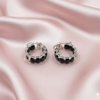 Classic Black AD Bali Earrings