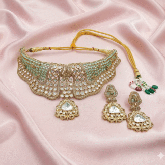 Mint Green Moissanite Choker Set