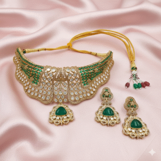 Green Moissanite Choker Set