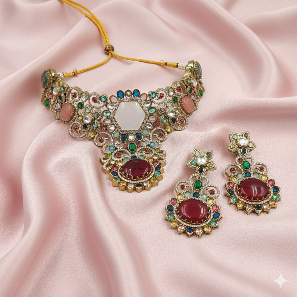 Vintage Multistone Choker Set