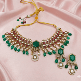 Emerald Royal Moissanite Choker Set