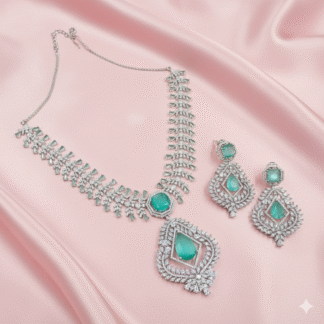 Sea Green AD Necklace Set