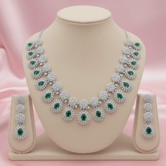 Emerald Drop AD Necklace Set
