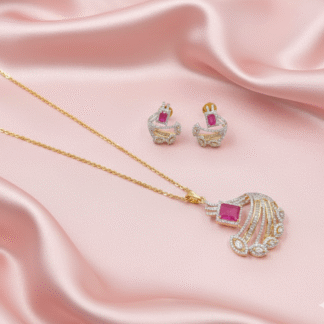Ruby Glow AD Pendant Set
