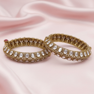 Moissanite White Gold Bangle