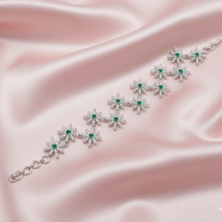 Emerald Snowflake AD Bracelet