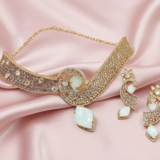 Ivory Aura Crescent Choker Set