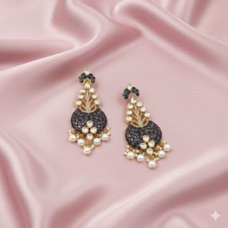 Moissanite Royal Blue Drop Earrings