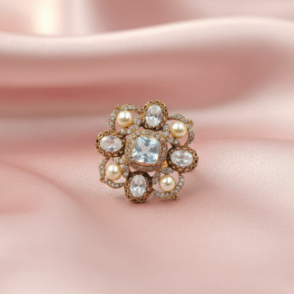 Heritage Moissanite Polki Teardrop Chandbalis