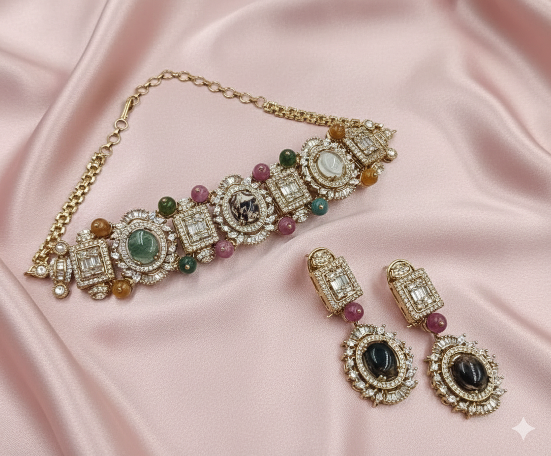 Heritage Classic Multi-Stone Choker Set