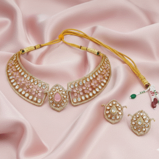 Rosé Elegance Moissanite Necklace Set