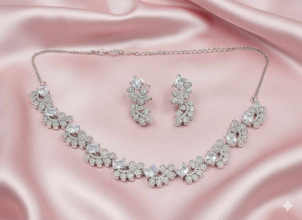 White AD Necklace Set