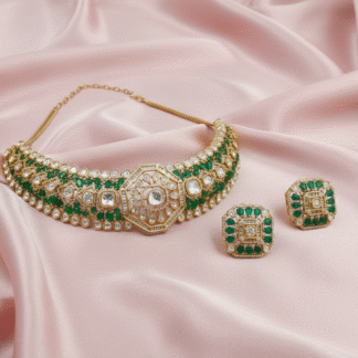 Emerald Moissanite Royale Choker Set