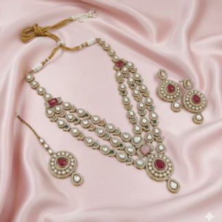 Royal Multicolour Mehandi Polish Necklace Set