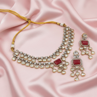 Tyani Ruby Drop Necklace Set