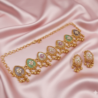 Empress Emerald Grand Navratna Choker Set