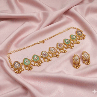 Empress Emerald Grand Navratna Choker Set.