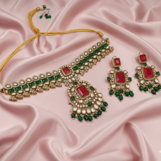 Amethyst Frost Mosaic Choker & Earring Set