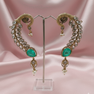 Verdant Majesty Moissanite Earcuffs