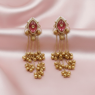 Peacock Heritage Rectangular Statement Jhumki