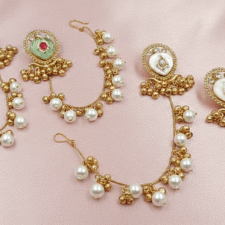 Lotus Tiered Heritage Jhumki Earrings.