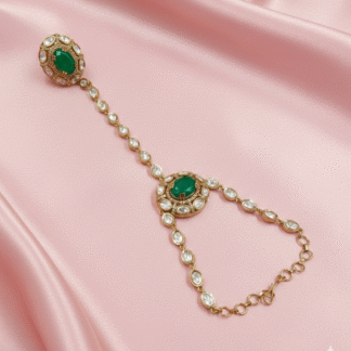 Majestic Moissanite Hathfull - Radiant White & Antique Gold