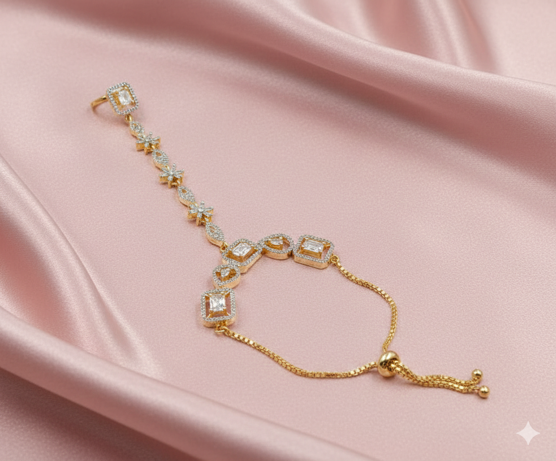 Sapphire Serenity Floral AD Hathphool