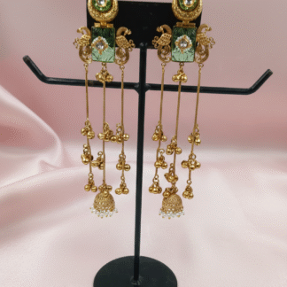 Maharani Tiered Meenakari Statement Jhumka Earrings