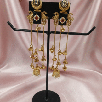 Maharani Tiered Meenakari Long Statement Jhumkas