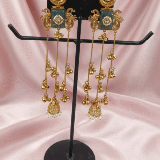 Maharani Tiered Meenakari Long Statement Jhumkas