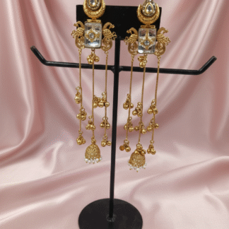 Maharani Tiered Meenakari Statement Jhumka Earrings