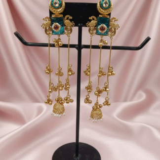 Maharani Tiered Meenakari Statement Jhumka Earrings