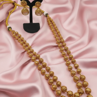 Elegant Floral Vine American Diamond Gold-Plated Necklace Set