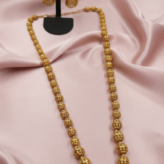 Elegant Floral Vine American Diamond Gold-Plated Necklace Set