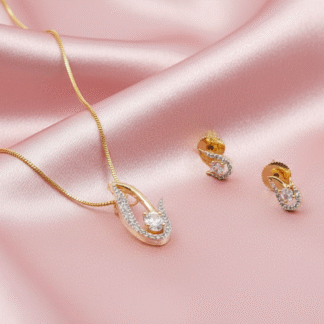 Royal Cushion-Cut AD Necklace Set