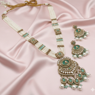 Royal Emerald Mehandi Polish Long Haram Set