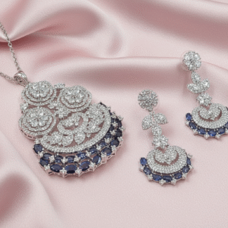 Modern Arch Lattice Crystal Pendant Set