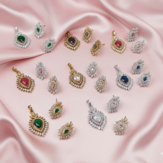 Royal AD Pear-Cut Pendant Set (Multi-Colour Variants)